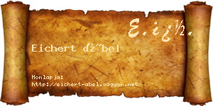 Eichert Ábel névjegykártya
